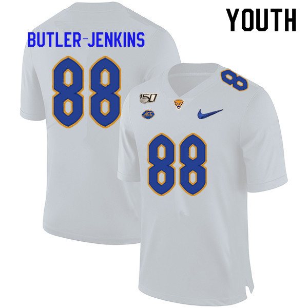 2019 Youth #88 Dontavius Butler-Jenkins Pitt Panthers College Football Jerseys Sale-White